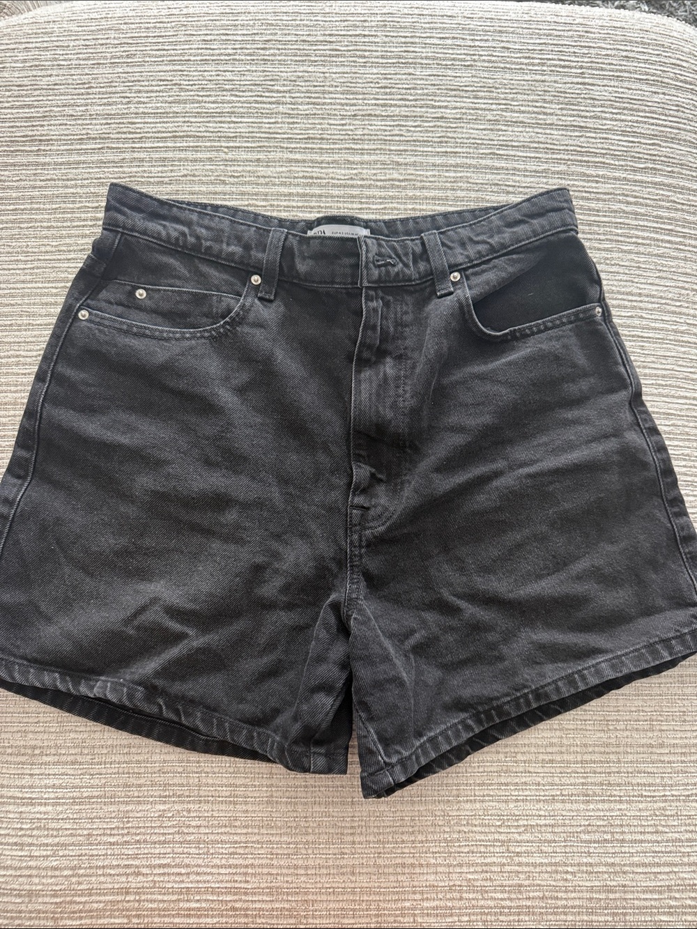 Zara Black Denim Jean Shorts
